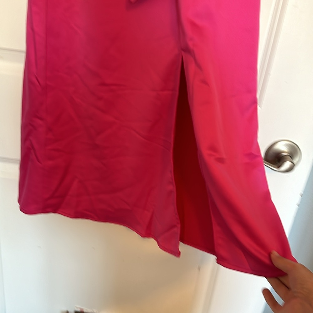 River Island Pink Satin Dress - Size 8 (UK) - Picture 5 of 7